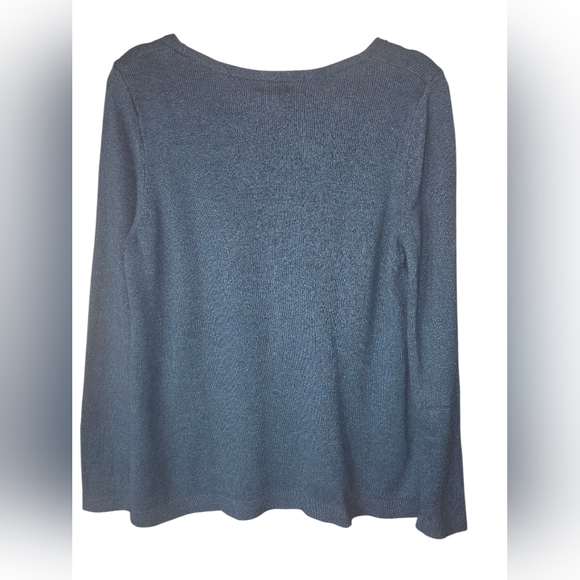 Torrid Deep Teal Size 2 V Neck Choker Sweater Lace Trim 3/4 Sleeve Ribbed Hem - Picture 2 of 7